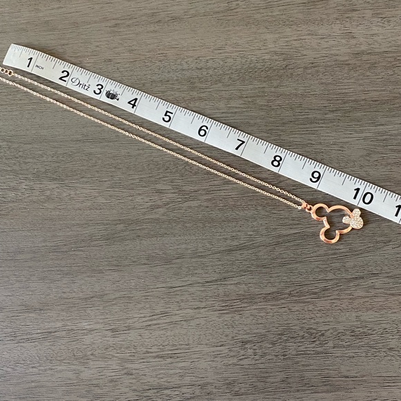 New Rose Gold Tone Mickey Mouse Necklace - Picture 3 of 4